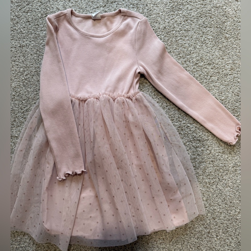 GAP Pink Long Sleeve Kids Dress